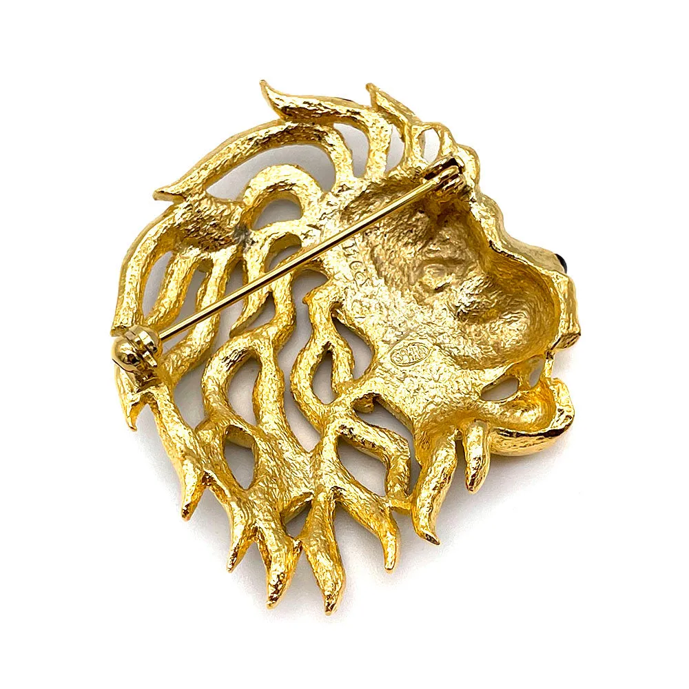 【フランス輸入】 ヴィンテージ SPHINX ライオン エナメル ブローチ/Vintage SPHINX Lion Enamel Brooch